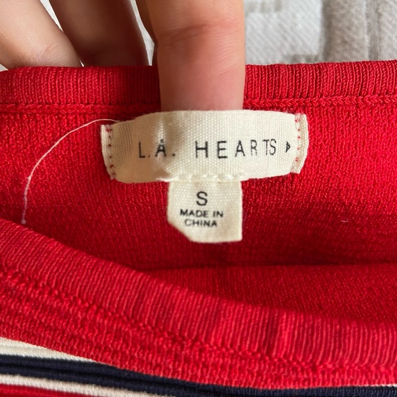 Pacsun Red and white striped Tube top - Picture 2 of 2